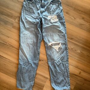 Levi's Relaxed Fit Distressed Light Blue Jeans